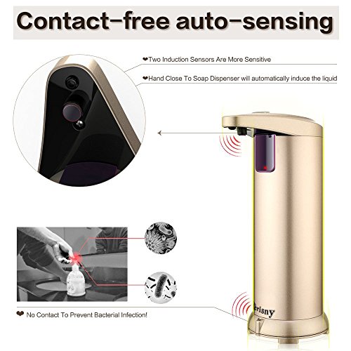 comprare on line Merisny Automatico Distributore Sapone Liquido 280ML, Dispenser Sapone Acciaio da Doccia Cucina Bagno per Disinfettante Shampoo Emulsione prezzo