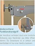 Reer 46455 Türgitter zum Klemmen, Montage ohne Bohren und Schrauben, Active-Lock, Metall weiss - 4