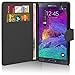 Price comparison product image Samsung Galaxy Note 4 - Premium Leather Book Wallet Case Cover Pouch + Screen Protector With Polishing Cloth + Mini Touch Screen Stylus Pen By Excellent Accessories