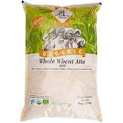 24 Mantra Organic Wholewheat Atta Premium, 5kg