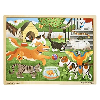 Melissa & Doug - 19059 - Puzzle En Bois - Animaux Domestiques Jouant