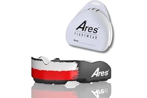 ‎ARES FIGHTWEAR Ares Fightwear® Slim Fit Mundschutz Boxen inkl. Aufbewahrungsbox für Kampfsport, MMA & Athleten I Maximaler Zahnschutz dank optimaler Slim Fit Passform I Profi Mouthguard für Herren & Damen