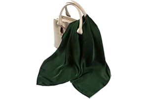 SHOES LANE New Satin Silk Shiny Plain Solid Colours Large Square Plain Head Neck Scarf Wrap 90 X 90 cm