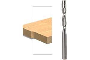 Sinoprotools Spiral Flush Trim Router Bits, Solid Carbide Flush Trim Router Bits, 1/4" Shank Up-Cut 1/4"X1/4"X1-1/8"X3"(1 Bits)