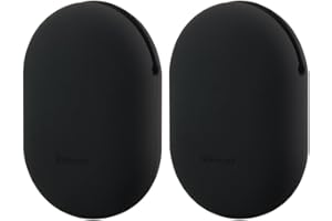 Geekria Silikon-Schutzhülle für PowerBeats, Jabra Sport Pace, SoundSport, In-Ear, Ohrhörer-Schutz, Quetschtasche/Tasche, weiche Kopfhörer-Aufbewahrungstasche (schwarz, Größe M, 2 Stück)