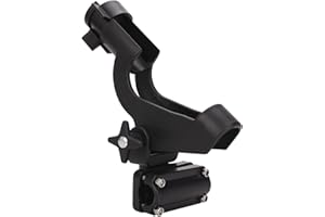 JasCherry Porta Canna da Pesca per Kayak da Barca, Poggia Canne da Pesca in ABS, Supporto Canna da Pesca Girevole a 360 Gradi per Yacht Pesca in Mare/Montaggio con Viti