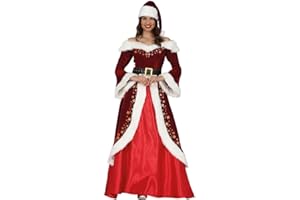 GUIRMA Costume Mamma Natale elegante con bordo dorato