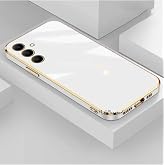 CONSTRAIN - Samsung Galaxy S25 FE ile uyumlu Kılıf Kamera Korumalı Parlak Gold Altın işlemeli Kenarlı Yumuşak Silikon Kapak -