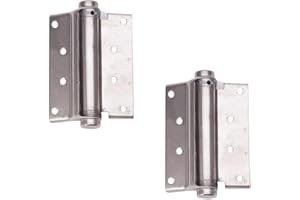 MroMax Charnière de porte à ressort simple action en acier inoxydable 98 mm/76 mm de longueur, MRO190803S-0029, 4 inches, 2pcs