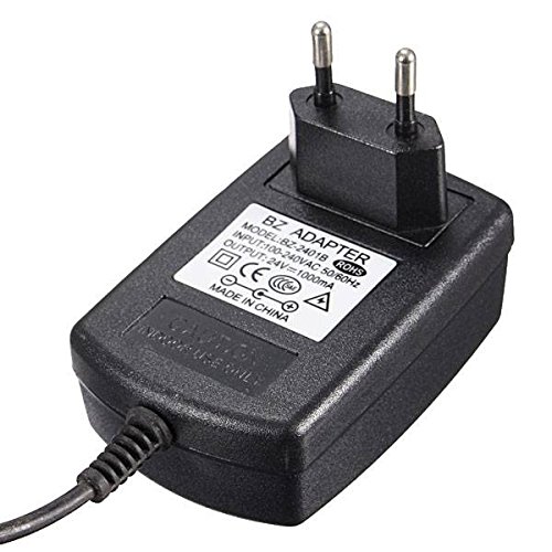 ELEGIANT DC 24V 1A AC EU Adapter Konverter Ladegerät Netzteil Charger Power Supply Stromversorgung for LED Streifen Strip Light CCTV 2.1mm x 5.5mm - 2