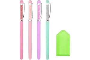 Rubywoo&chili 5 Stück DIY Diamond Painting Werkzeug, 4 Stift für Strassstein und Mosaik Kleber Tablett, Diamant Malerei Kreuzstich Stickerei Stift Werkzeuge Set