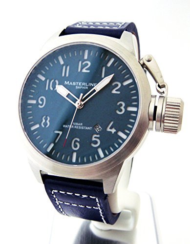 Masterline1966 Herrenarmbanduhr Saphirglas 100m Leder blau ML06140002 Masterline1966 Herrenarmbanduhr Saphirglas 100m Leder blau ML06140002