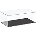sourcing map Acrylic Display Case, 41x21x15.5cm, High Transparency, Stable, Dustproof Showcase for Collectibles Items