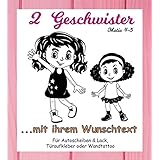 NEU Aufkleber/Sticker *** 2 GESCHWISTER - Schwestern mit Wunschtext*** (Motiv 4-5) Größen.- und Farbauswahl - für Auto, Kinderzimmer - Wände,Türen, Autoscheiben/Lack uvm