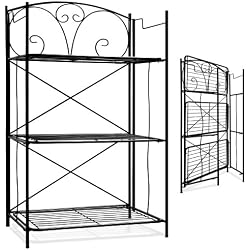Étagère pliable en acier - 3 étagères Jardin Maison Rangement Meuble Armoire