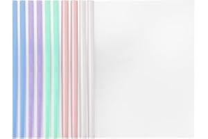 BIVBWQU 10 Pezzi Plastica A4 Rapporto Copertina e Cartella Di File Con Barra Scorrevole, Copertine Per Rilegatura e Report con Clip per Scuola e Ufficio Documenti