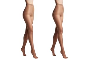 Conte elegant conjunto de 2 medias de mujeres sostenibles Semi -Mam - Mujer delgada ajustada con bragas marcadas - Uni solo 20