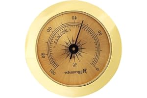 KLOVA Mini hygromètre 50 mm avec pointeur mécanique de haute précision, hygromètre, hygromètre, tabac, cigares, cave, hygromètre