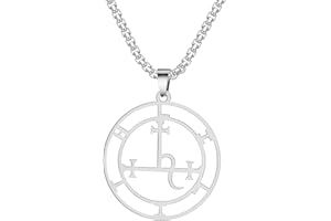 VASSAGO Collana Sigil of Lilith Lilith Sigil Hecate Dea Ciondolo Lucifero Satanico Lilith Simbolo Wiccan Gioielli Regali per Donne Uomini