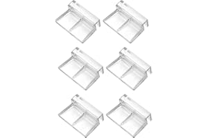 SEMINISMAR Glasabdeckungs-Clips für Aquarien,Unterstützung Halter Glasabdeckungs Clips,Glasabdeckung Clip Unterstützung Halter für Aquarien,Acryl-Clips universale Halterungen für randlose Aquarien,8mm*6 Stück