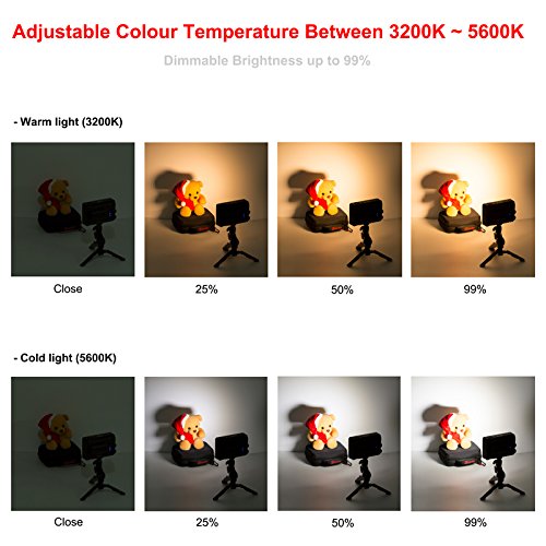 Zeadio Super Lumineux Bicolore Dimmable Cam  scope Cam  ra Vid  o Lumi  re LED  3200   5600  K pour Canon  Nikon  Pentax  Sony  Panasonic  Samsung et Olympus Digital SLR Camera Cam  scope