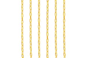 STREET SOLUTIONS UK Plastic Cones Chain 2.5m length Visible Warning Barrier Chain Premium Material, Traffic Cone Chain Health & Safety (Yellow)
