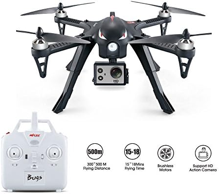 KoeoepDirect Bugs3 Racing Drone with HD Action Camera Live Video 2.4GHz 4 Chanel 6 Axis Gyro RC Quadcopter