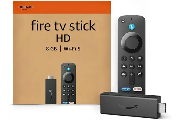 Amazon Fire TV Stick HD (Última generación), con TV en directo gratuita, mando por voz Alexa, controles de Hogar digital y reproducción en streaming HD