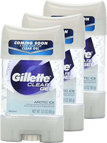 Gillette clear gel antiperspirant deodorant, arctic ice - 3 oz (Pack of 3)