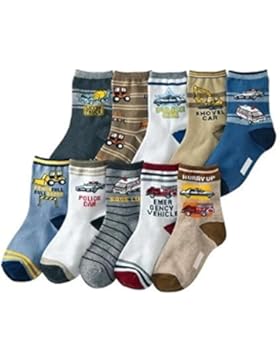 JT-Amigo 10er Pack Kinder Jungen Socken Auto Motive Gr. 23-26
