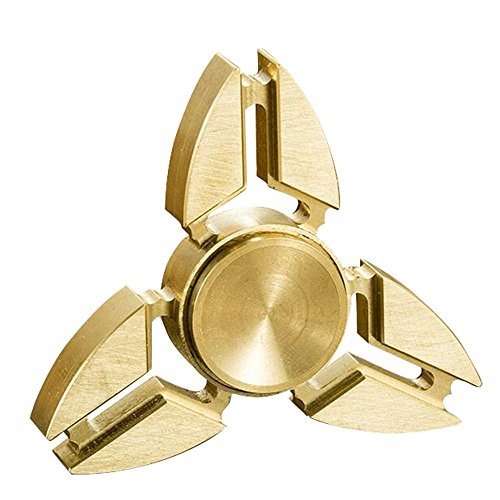 Fidget Hand Spinner, Onlylove Brass Metal EDC Tri-Spinner Fidget Focus Toy, Ultra Durable High Speed Metal Bearing 1-3 Minute Spins Finger Spinner For Stress, Anxiety, ADHD, Reducer and Boredom Gold (Gold) Fidget Hand Spinner, Onlylove Brass Metal EDC Tri-Spinner Fidget Focus Toy, Ultra Durable High Speed Metal Bearing 1-3 Minute Spins Finger Spinner For Stress, Anxiety, ADHD, Reducer and Boredom Gold (Gold)