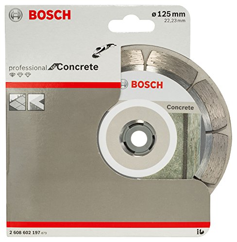 BOSCH Diamanttrennscheibe Standard für Concrete, 125 x 22,23 x 1,6 x 10 mm, 1-er Pack, 2608602197 - 2
