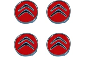 SXDZHK Auto Cache Moyeux pour Citroen DS3 2009-2014, Cache Moyeu Centre de Jante Capuchons Cache de Roue Centrale D'emblème Antirouille PoussièRe DéCoration Accessoires 4PCS,Red-60MM