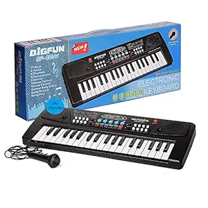 NILU'S Birch Piano Keyboard Toy with Mick / Microphone, & Sound Recording Function Analog Portable Keyboard (37 Keys)