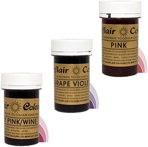 Sugarflair MIXED SETS - SPECTRAL Food Colour Gel Paste - discount group pack savings (Girls Set Of 3)