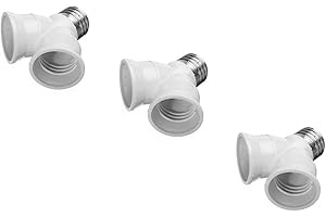 Fineled Adattatore sdoppiatore E27 a 2 E27 per portalampada