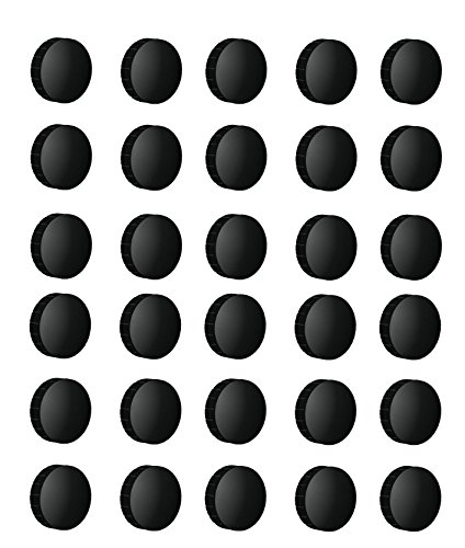 Magnete Ø 24mm, Haftmagnete für Whiteboard, Kühlschrankmagnet, Magnettafel, Magnetwand, Magnet Rund (3, Schwarz)