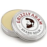 GRIZZLY ADAM Beard Balm For Men - 100% Natural Leave In Conditioner with Natural Oils for Best Moustache Grooming and Beard Growing