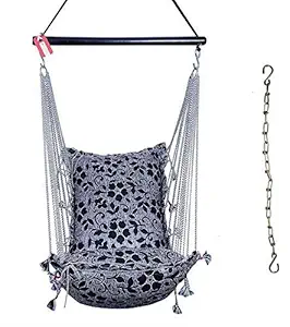 Kkriya Maarketing Big Jumbo Swing & Hammock In Black & Silver Design