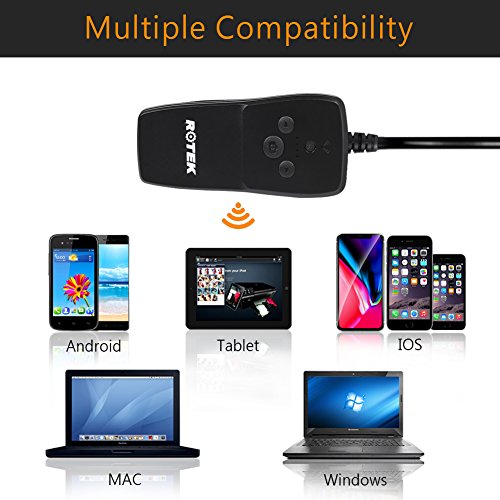 WiFi Endoskop,ROTEK Drahtlose Inspektionskamera,2.0 Megapixel 1080P HD Endoskopkamera,IP68 Wasserdichte SanitÃ¤r Schlange Kamera mit 8 LED-Leuchten fÃ¼r IOS Android Smartphone,Tablette - 5 Meter