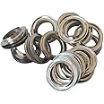 Nimida™ Grommet/Eyelet Large size Outer Dia 35 MM Inner Dia 20.50 MM | Nickel Colour | for Tarpaulin, Banners, Leather bags etc | Pack of 20