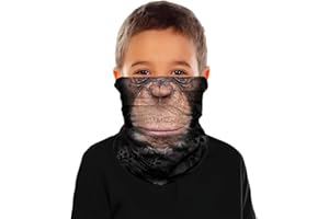 ShopINess Pañuelo Braga cuello Multifunción para Niños de 6 y 14 años para Deporte Actividades Outdoor Halloween Bicicleta Regalo Animales