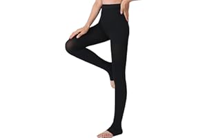 MGANG Compression Pantyhose, Open Toe, Waist High Compression Stockings Opaque, Firm Support 20-30 mmHg Pantyhose