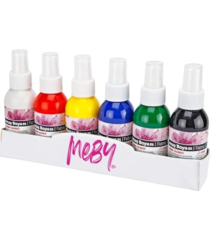 Vernice Spray Per Tessuti - 6 Colori Ad Alta Pigmentazione Per Stoffe Chiare