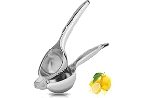 Wonnell inox Presse Citron Manuel,Robuste et Ergonomique Presse agrumes Manuel,pour Pastèque,Citron,Pêche,Mangue et autres Fruits,Fabriqué en Alliage de Zinc Robuste et Durable Anticorrosif