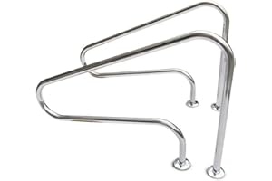 BAITANG Edelstahl Schwimmbad Handlauf Einstiegshilfe, Humanisierte Pool Haltegriff, Für Indoor Outdoor Spa Garten Hinterhof Inground Pools, Mit Zubehör (Size : 1 Pack)