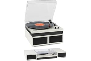 Fenton RP165M - Tocadiscos de Vinilo Bluetooth con 2 Altavoces Integrados, 3 velocidades 33, 45 y 78 RPM, Reproductor Discos de 7, 10 y 12 Pulgadas, Giradiscos Vinilo en Color Mármol