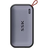 SSK disco SSD 1TB Esterno, Portatile Memoria NVME SSD, fino a 1050 MB/s Velocità di trasmissione estrema USB 3.2 Gen 2, per s