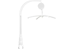 AICMEI 24 Inch Crib Mobile Bed Bell Frame Arm Bracket, Double Nut Screw Fixing Frame - DIY Toy Decoration (Claw Mouth)