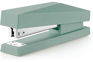 Miquelrius - Agrafeuse de bureau, Compatible avec les agrafes 24/6, Capacité d'agrafer jusqu'à 20 feuilles, Design ergonomique, 122 x 60 x 76,5 mm, Idéale pour un usage quotidien au bureau, Vert